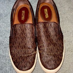 Michael Kors monogram slip on sneakers